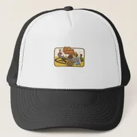 Summon Demons Retro Vintage Horror Trucker Hat