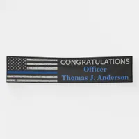 Police Thin Blue Line Law Enforcement L Graduation Banner