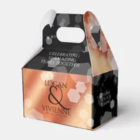 Elegant 8th 32nd Bronze Wedding Anniversary Favor Boxes