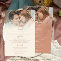 Budget Dual Tone Reversible Wedding Menu