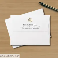 Business Return Address with Logo Note Card Envelope