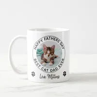 Happy Father's Day Pet Photo Best Cat Dad Coffee Mug