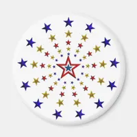 Pattern of Patriotic Stars Magnet
