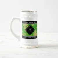 Elegant 66th Titanite Wedding Anniversary Beer Stein