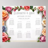 Our Blooming Love Seating Plan Poster