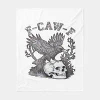 Gothic Funny F-Caw-F Humor Crow Essential Retro St Fleece Blanket