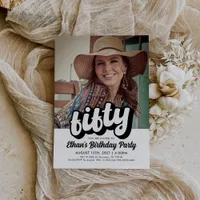 Retro 50th Birthday Invitation | Fifty Birthday 