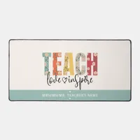 Teach Love Inspire Teacher Day Appreciation Gift Desk Mat