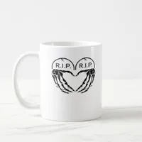 Rip, Heart Shaped Design Made From Gravestones, An Coffee Mug