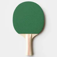 Light and Dark Green Squares Ping Pong Paddle