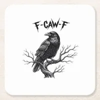 F-Caw-F Classic Trendy Style Square Paper Coaster