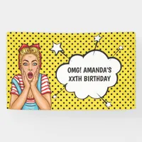 Pop Art Comic Birthday Party Banner