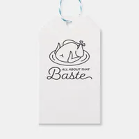 All About That Baste Thanksgiving Minimal Design Gift Tags