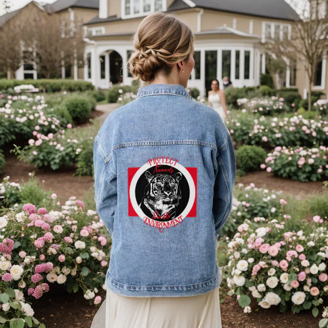 Roar of conservation denim jacket