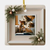 Personalized Family & Pet Christmas Photo Ornament