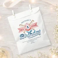Baseball Birthday Party Thank You Favor Bag 