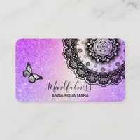 *~* Meditation Mandala Reiki Butterfly Yoga Business Card