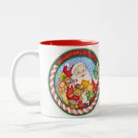 Merry Christmas Santa Two-Tone Coffee Mug