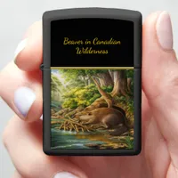Beaver Builds By The Stream Zippo Lighter
