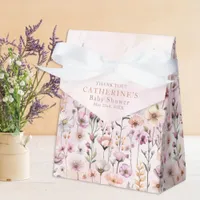 Blush Pink Wildflower Baby Shower Favor Boxes – Du