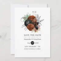 Vintage Fall Floral Bouquet Wedding Save the Date
