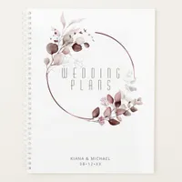 Dreamy Foliage Wedding Burgundy ID817 Planner