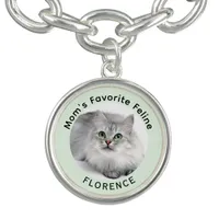 Feline Pet Photo & Cat Name Mom Jewelry Bracelet