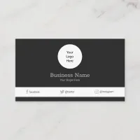 Gray Your Logo Modern Social Media Icon Business Card