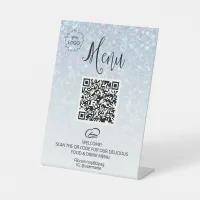 *~*Table Tent tabletop Glitter Menu Pedestal Sign