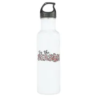 Tis The Season Christmas Tree Stainless Steel Water Bottle