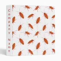 Pest Control Company Cockroach Patterned 3 Ring Binder