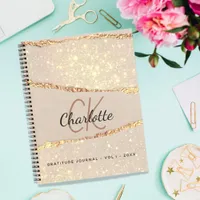 Gratitude journal beige goldagate monogram