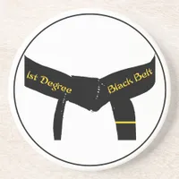 Martial Arts 1st Degree Black Belt Drink Coaster