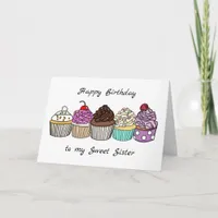 Happy Birthday to My Sweet Sister Card