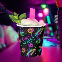 Neon Glow Stick Sweet 16 Name ID760 Paper Cups