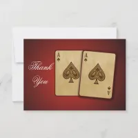 Vegas theme Thank You Card standard 3.5 x 5