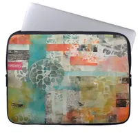 Abstract Collage Mixed Media Abstract Laptop Sleeve