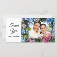 Hydrangea Flowers Frame Wedding Thank You Photo