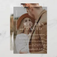 Simple Full Photo Overlay Wedding Invitation