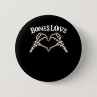 Love Skeleton Hand Classic Look Button