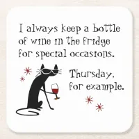 Wine for Special Occasions Funny Cat