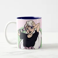 Cute Punk Anime Teen Girl Name Two-Tone Coffee Mug