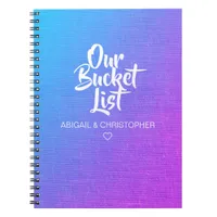 Faux Linen Our Bucket List Couple Keepsake Journal