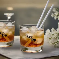 Decorative Modern Wedding We Do ID887 Whiskey Glass