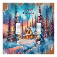 Banff Canada Watercolor Sketch  | Light Switch Cover