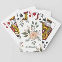 Floral Pattern - Personalized Playing Cards