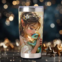 Personalized Fairy and Dragon Mystical  Insulated Tumbler
