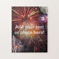 Fireworks Finale Custom Photo or Text Jigsaw Puzzle