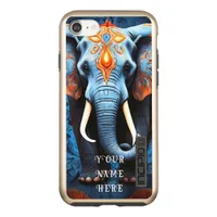 Vibrant Elephant with Floral Motifs Incipio DualPro Shine iPhone 8/7 Case