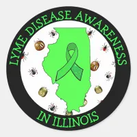 Lyme Disease Awareness in Illinois Stickers